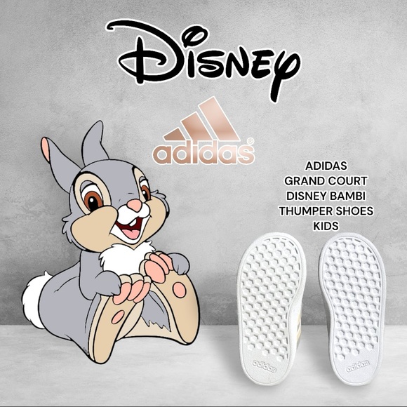 ADIDAS GRAND COURT X DISNEY BAMBI THUMPER SHOES KIDS - Picture 4 of 6